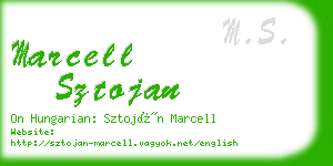 marcell sztojan business card